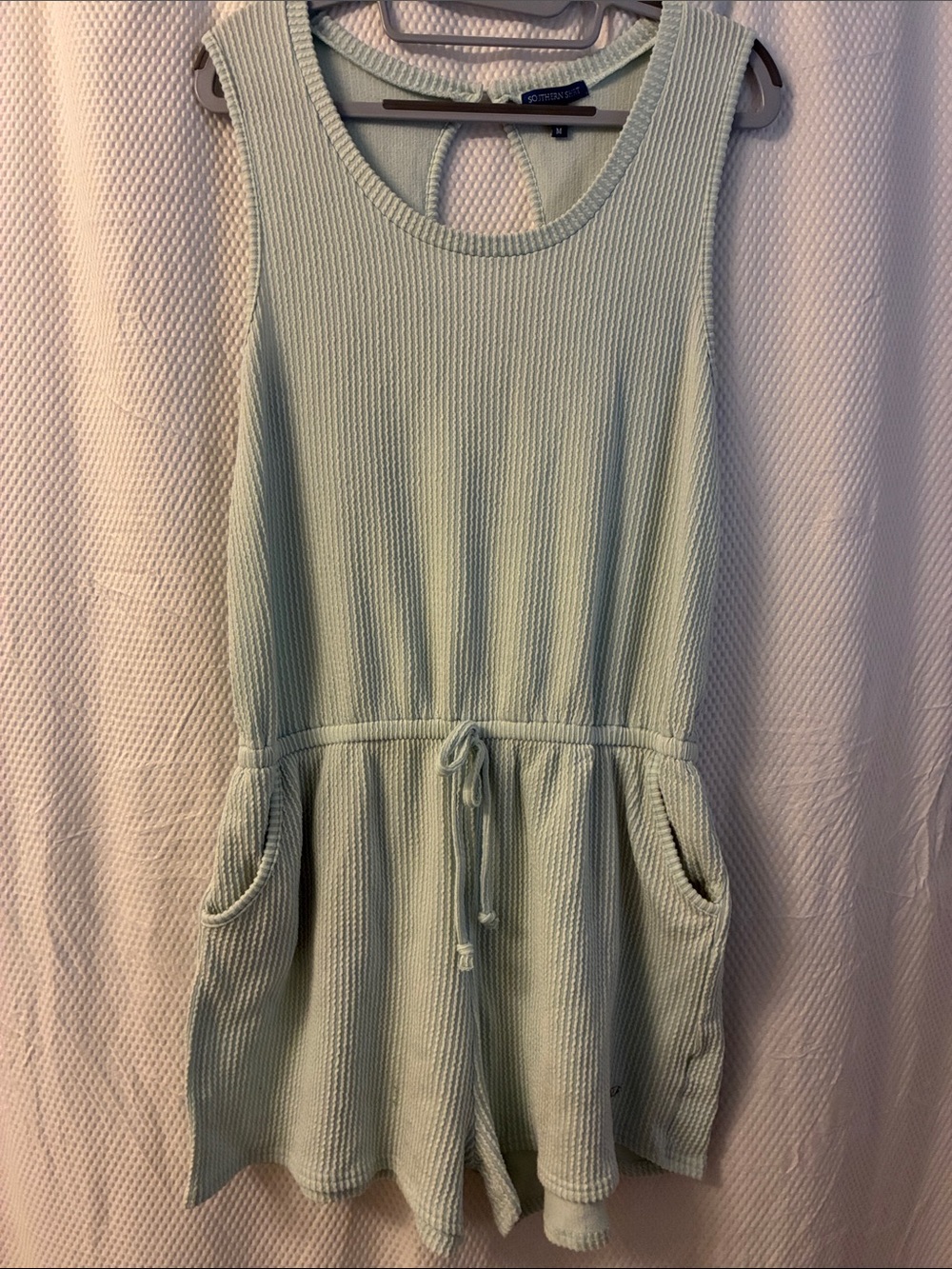 Southern Shirt Mint Colored Romper (with pockets!) size M